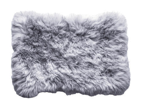 Cozy gray faux fur rug for home decor needs png