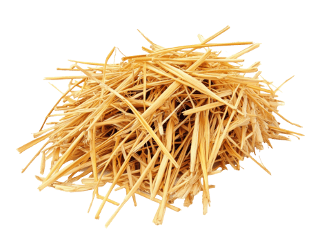 Pile of dry straw in rural setting for agriculture png