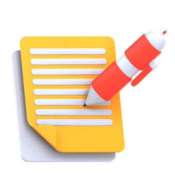 3d illustration writing png