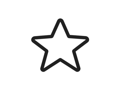 Simple black star outline on a white background png