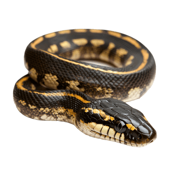 Unique snake coiled on a white background png