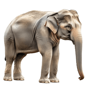 Graceful elephant in nature png