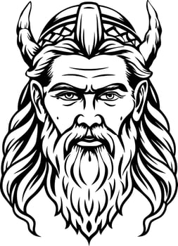 Bragi god illustration in vintage style vector