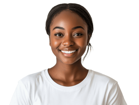 Smiling young woman with a warm expression png