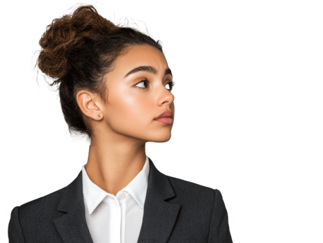 Young woman in business attire portrait png