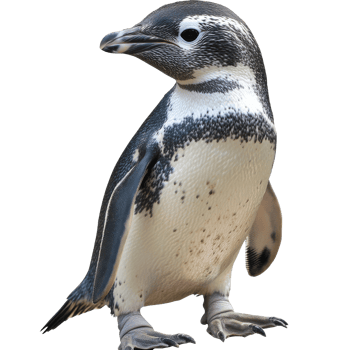 Penguin on ice in natural habitat png