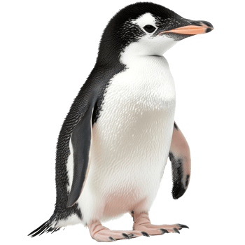 Curious penguin standing in daylight png