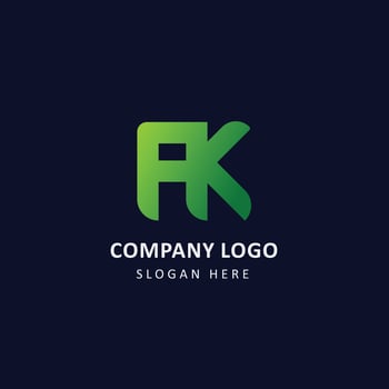 Creative AK Letter Logo Design vector