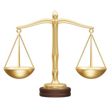 justice scale icon 3d render png