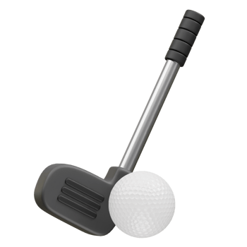 golf icon 3d render illustration png
