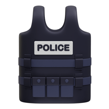 Police Vest Icon 3d rendering png