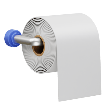 Toilet paper roll towel tissue icon illustration 3d rendering png