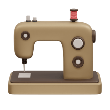 3D Sewing Machine Icon Illustration Rendering png