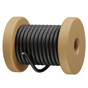Spool Wire icon 3d illustration. Cable reel 3d rendering illustration png