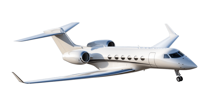 Private Jet Plane Isolated on Transparent Background png