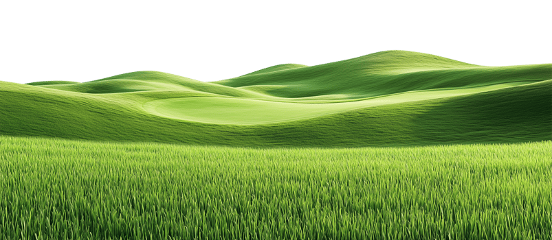 Grass Land Golf Course Isolated on Transparent Background png
