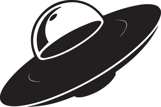 UFO icon isolated on white background. Flying saucer. illustration vector