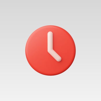 3d Realistic Clock or reminder icon illustration vector
