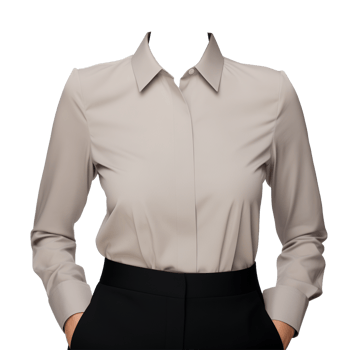 Casual Businesswoman Attire Mockup for Portrait ID Passport Isolated on Transparent Background png