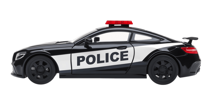 Modern Police Car Side View Isolated on Transparent Background png
