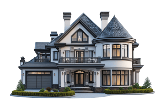 Mansion Isolated on Transparent Background png