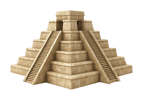 Ziggurat Isolated on Transparent Background png