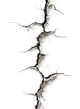 Crack on the Wall Isolated on Transparent Background png