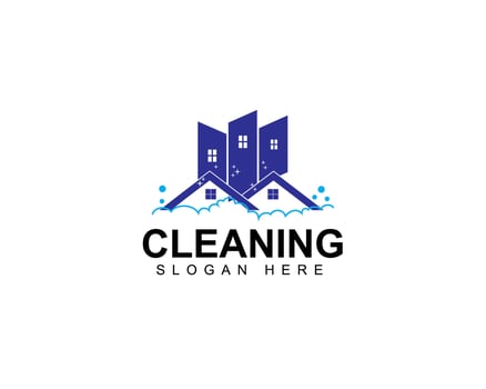 home clean logo creative service house design template illustration vector