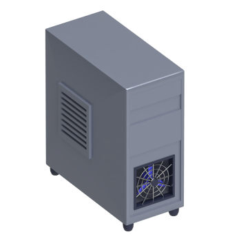 PC Tower 3D Render Illustration png