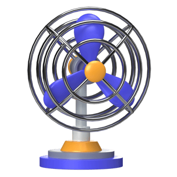 Desk Fan 3D Icon png