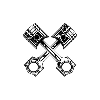double piston logo vector