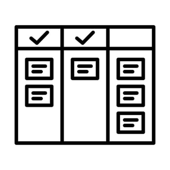 Scrum Board icon line illustration vector