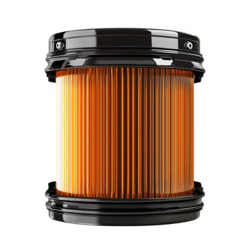 Black and Orange Filter Component Isolated on Transparent Background png