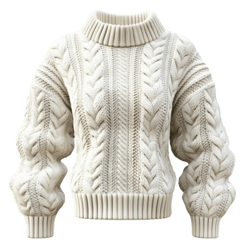 a sweater with a knitted design on it png
