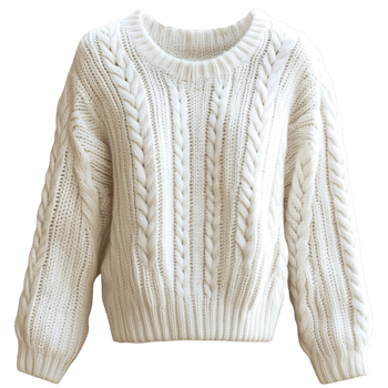 a white sweater on a transparent background png