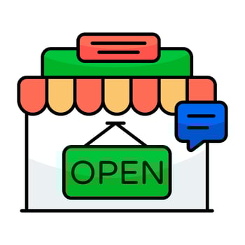 Premium design icon of open board vector