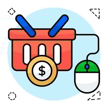 Creative design icon of digital shopping vector