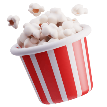 Popcorn 3D Illustration png