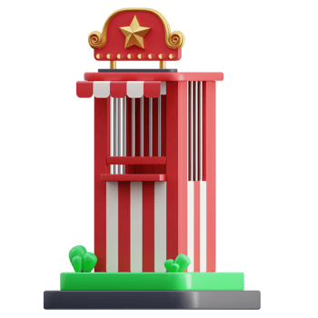 Ticket Counter 3D Illustration png