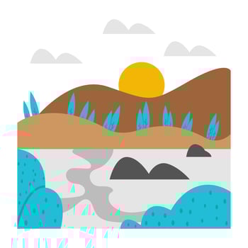 Premium download icon of lake landscape vector