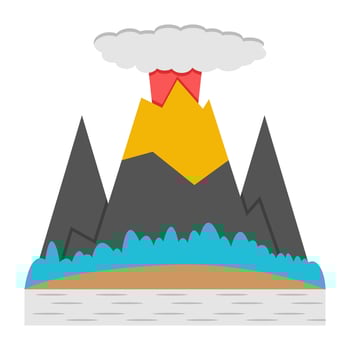 Modern design icon of volcano landscape vector