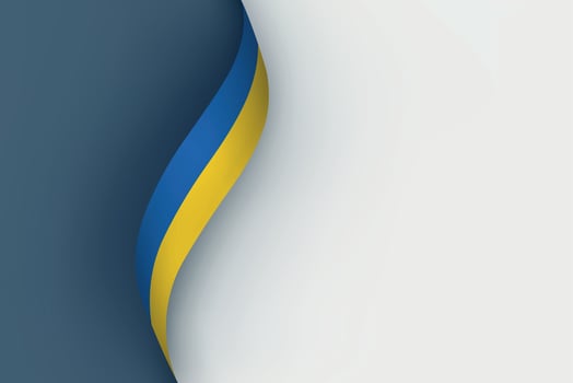 Ukraine flag on Waving ribbon vector