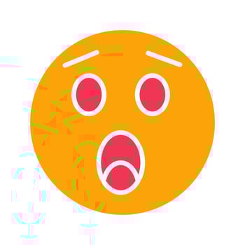 Astonished Face Icon Design vector