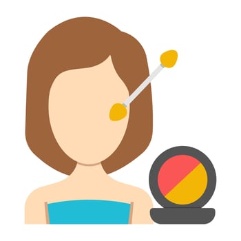 A trendy design icon of applying makeup vector
