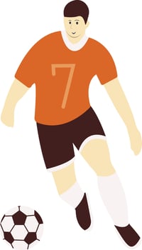 Young Male Football Player vector