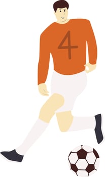 Young Man Football Player Illustration vector