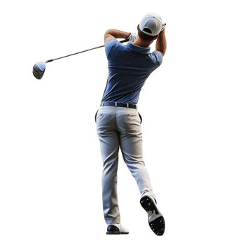 Golfer Swinging a Club png