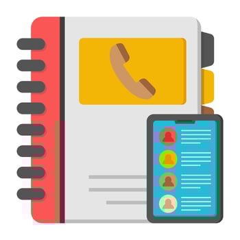 Premium download icon of contact book vector