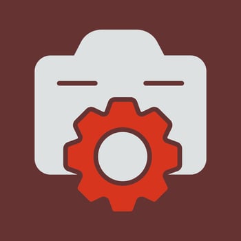 Photo Gear Icon Design vector