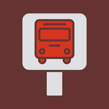Bus Stop Icon Design vector